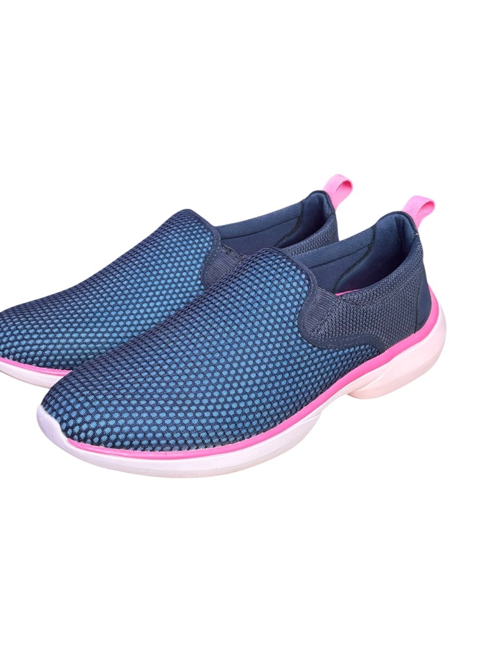 Vionic Vortex Zeta Slip-On Sneakers – Navy Blue & Pink | Women’s Size 9